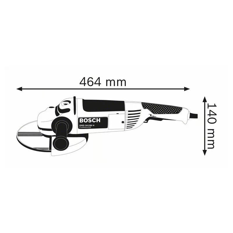 Polizor unghiular 230mm, 2400W tip GWS 24-230 H Profesional