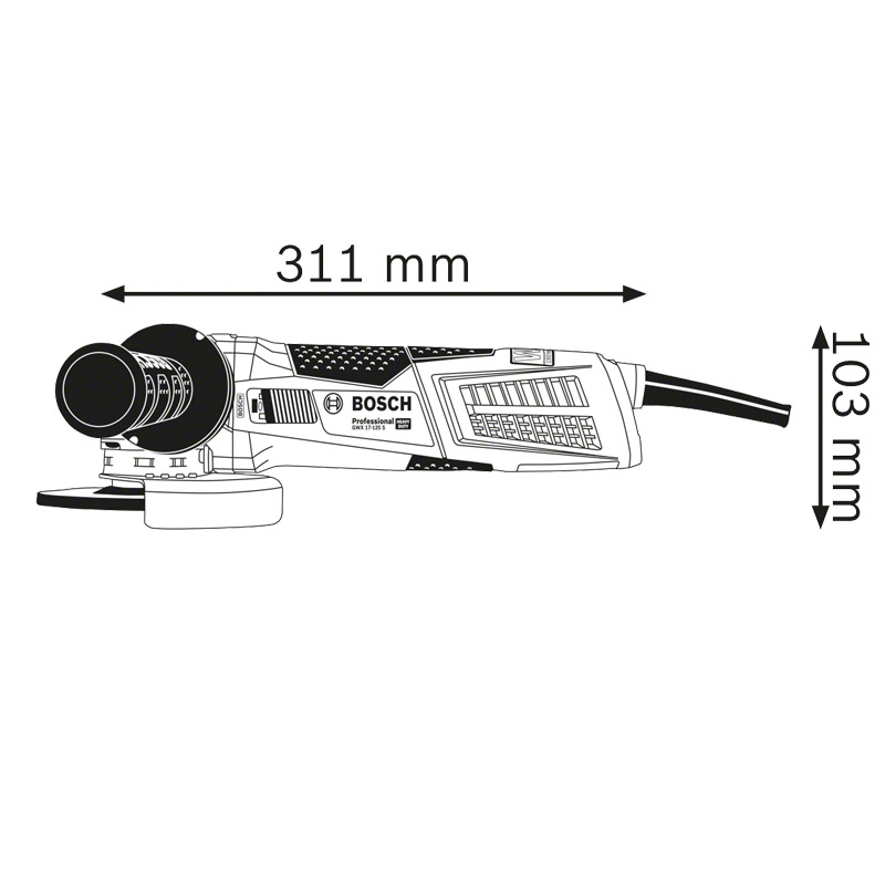 Polizor unghiular 125mm, 1700W, X-LOCK, tip GWX 17-125 S