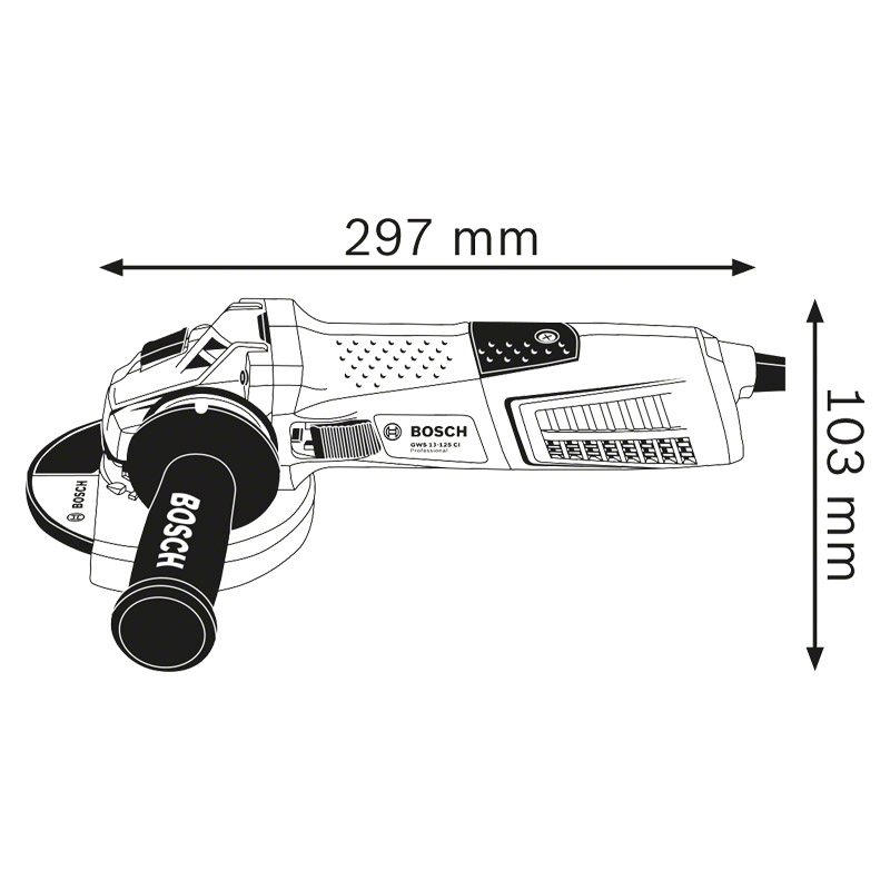 Polizor unghiular 125mm, 1300W, tip GWS 13-125 CI