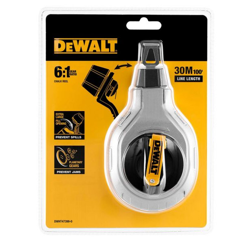 Sfoara pentru creta 30 m, cu carcasa din aluminiu si retractor rapid, DeWALT tip DWHT47399-0