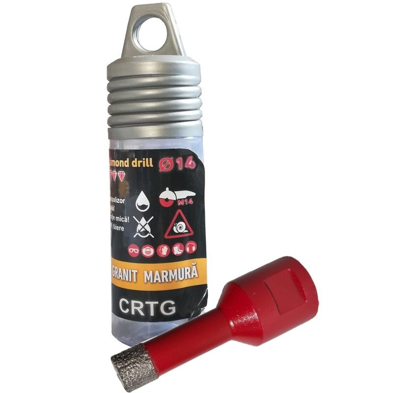 Carota diamantata pentru placi ceramice, 14mm, prindere M14, DIATECH