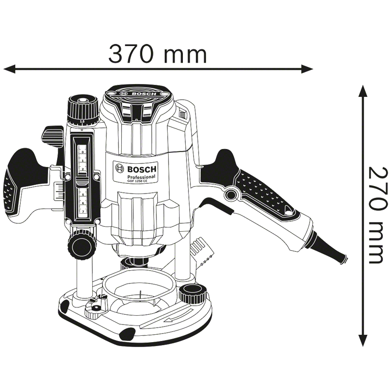 Masina de frezat 1250 W, prindere 6 - 8 mm, tip GOF 1250 CE