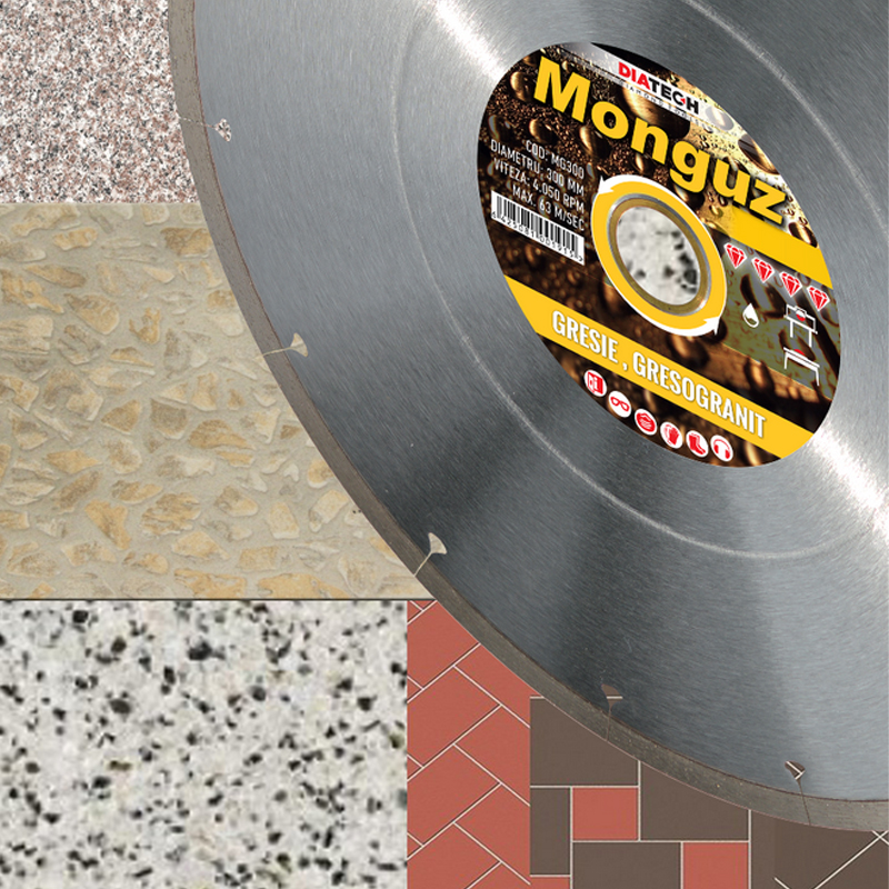 Disc diamantat continuu pentru gresie, gresogranit, faianta, ceramica, MONGUZ, 350x25.4/30 mm