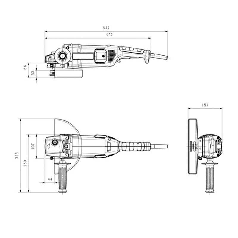 Polizor unghiular 230mm, 2200W tip WE2200-230