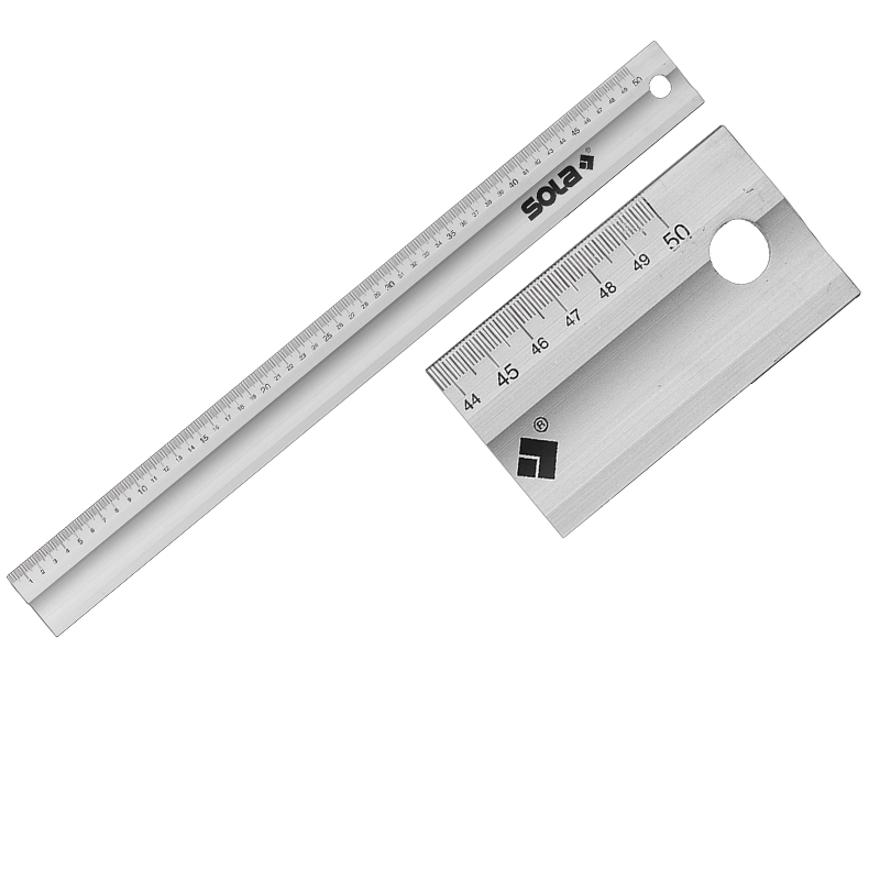 Rigla de masura SOLA tip LAB 500, din aluminiu, rigida, L = 500 mm
