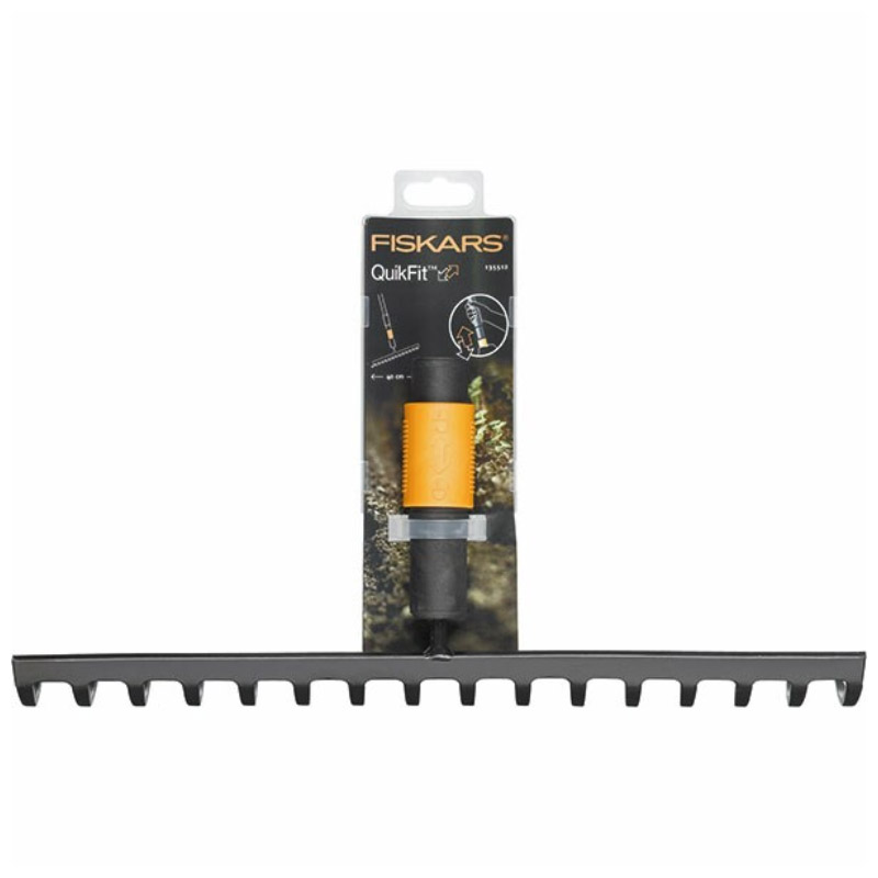 Grebla pentru sol 16 dinti, otel carbon, Fiskars tip QuickFit™