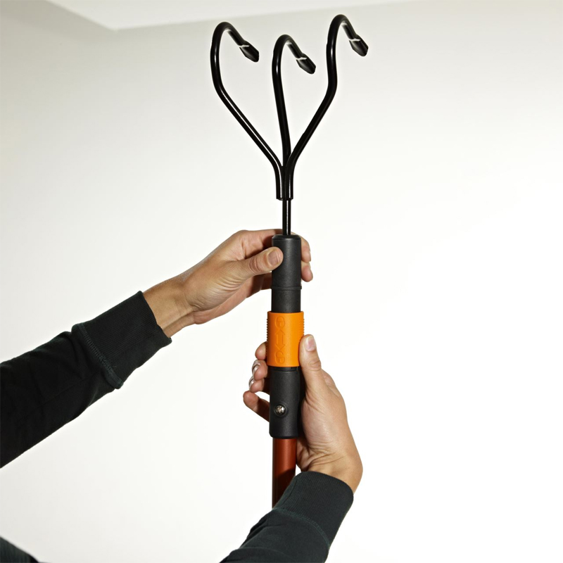 Cultivator cu 3 dinti Fiskars, 400 x 120 mm, 400 g, QuickFit™