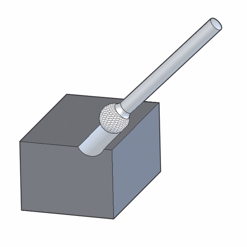 Freza sferica 6 mm, tija KUD 1210/6 C3+ PFERD