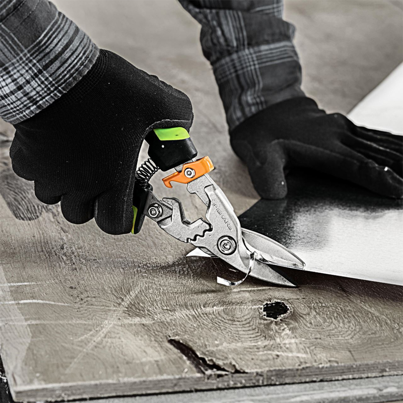 Foarfeca pentru tabla, tip PowerGear™, taietura pe dreapta, Fiskars