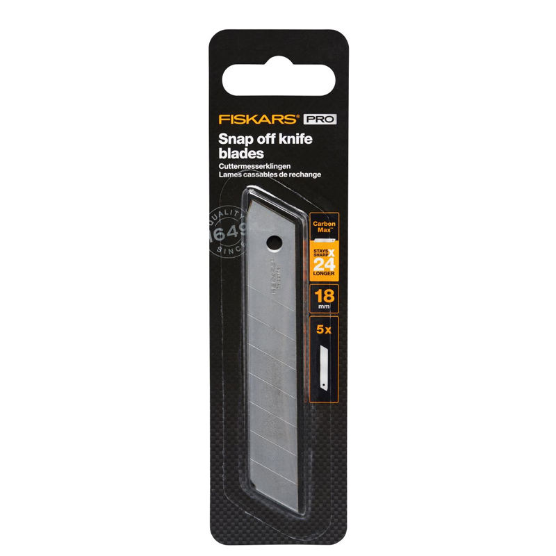 Set 5 lame segmentate CarbonMax, 18mm, Fiskars