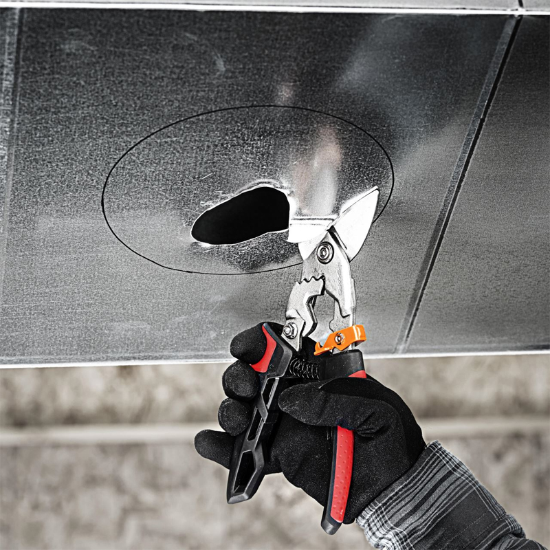 Foarfeca pentru tabla, tip PowerGear™, taietura pe stanga, Fiskars