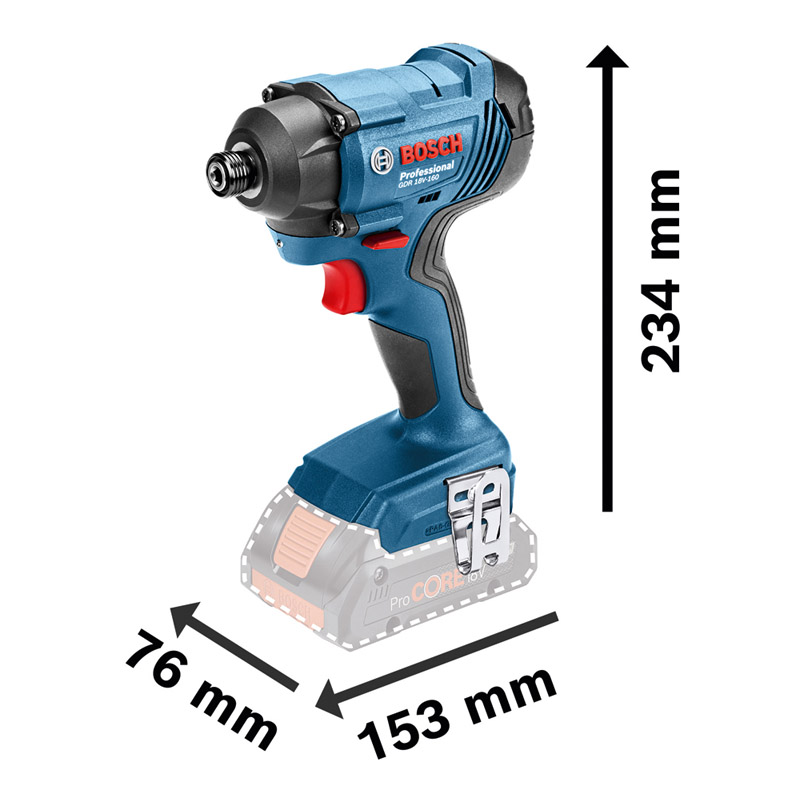 Masina de gaurit/insurubat cu impact 18V, Li-Ion, 1/4