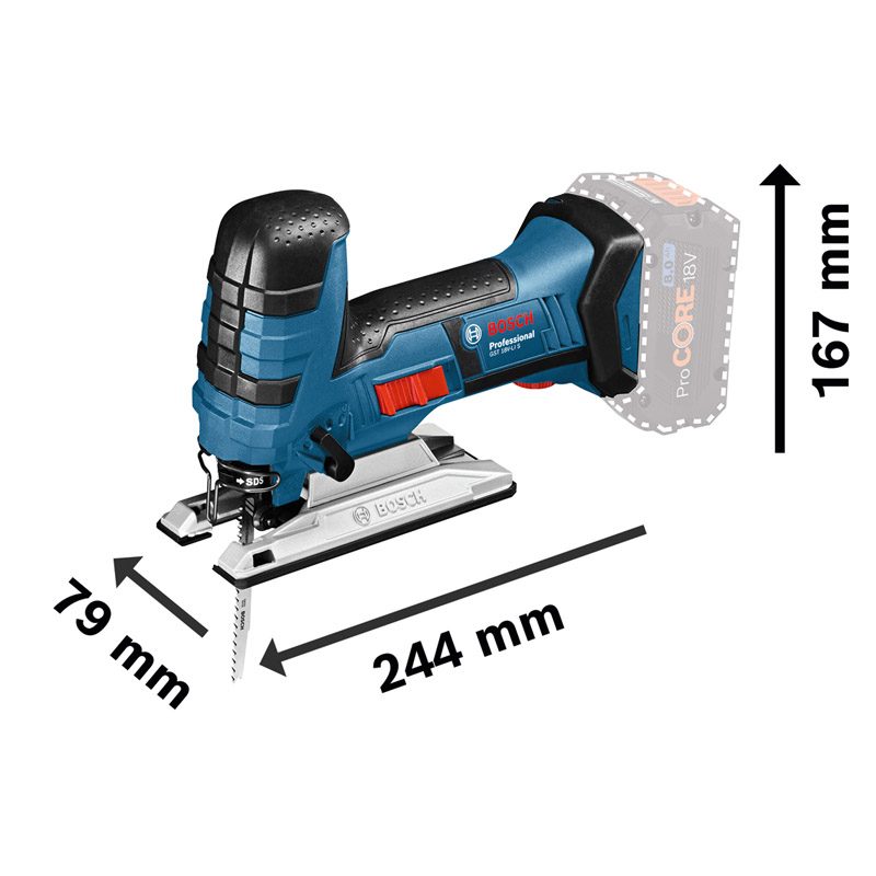 Fierastrau vertical/pendular cu acumulatori 18V, SOLO, tip GST 18 V-LI S Professional