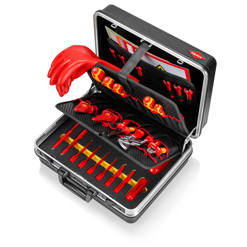 Trusa 34 scule pentru masini electrice KNIPEX, 