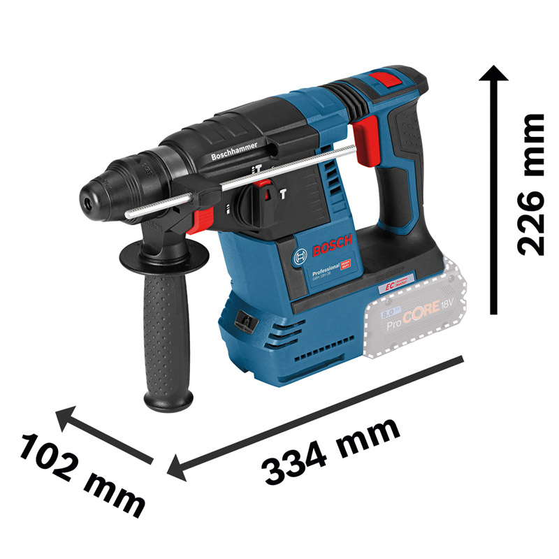 Ciocan rotopercutor SDS-plus 18V, SOLO, tip GBH 18V-26 C BRUSHLESS