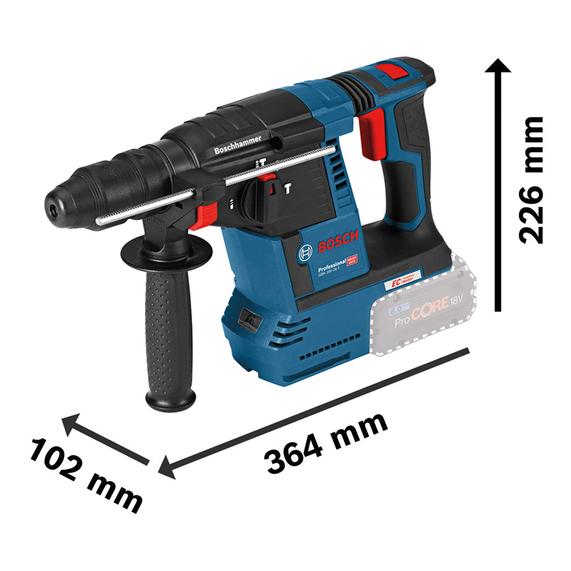 Ciocan rotopercutor SDS-plus 18V, SOLO, tip GBH 18V-26F