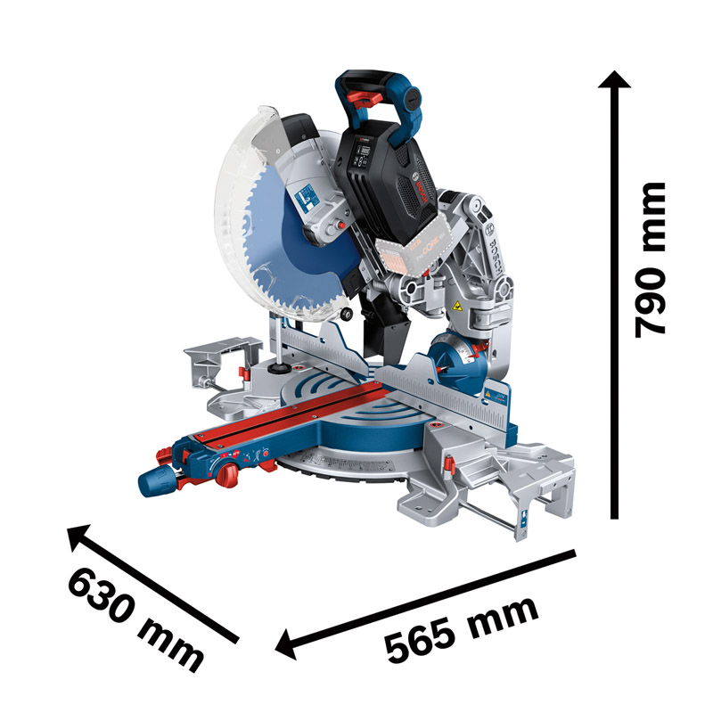 Fierastrau circular stationar BI-TURBO cu acumulatori ProCORE 2x18V/12 Ah, tip GCM 18V-305 GDC