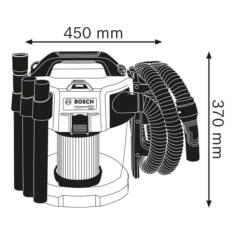 Aspirator uscat/umed cu acumulator Li-Ion 18V, GAS 18V-10 L Professional