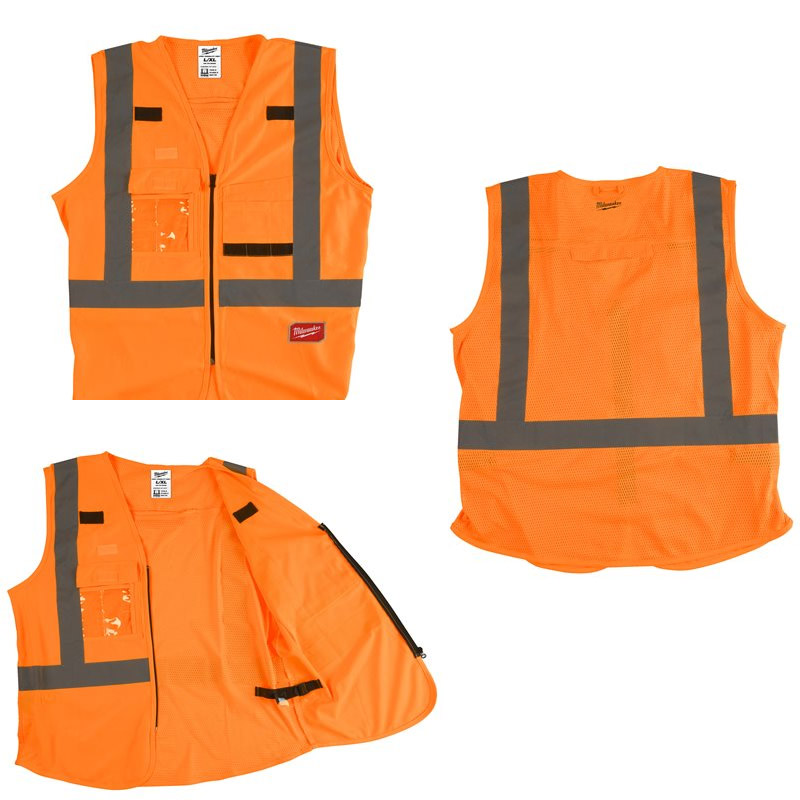 Vesta reflectorizanta portocalie, de maxima vizibilitate, marimea S-M