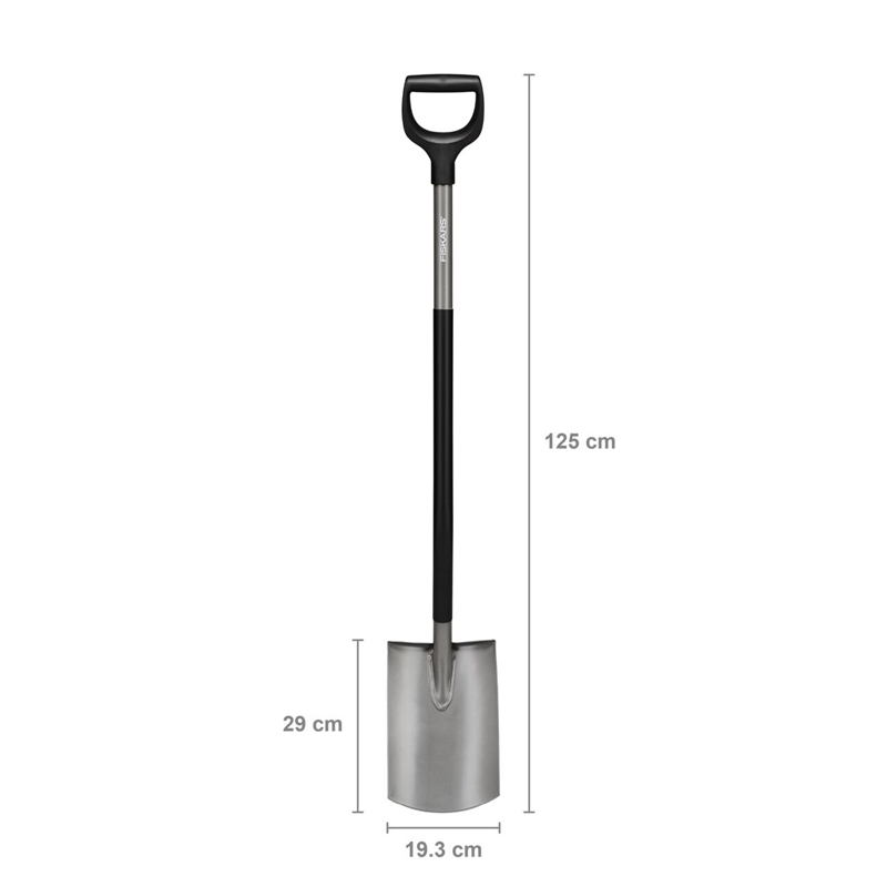 Cazma pentru plantat si bordurat, varf rotunjit, tip Ergonomic™, Fiskars