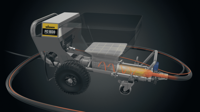 Pompa pentru gleturi, tencuieli, decorative, WAGNER PlastCoat 1030E Spraypack
