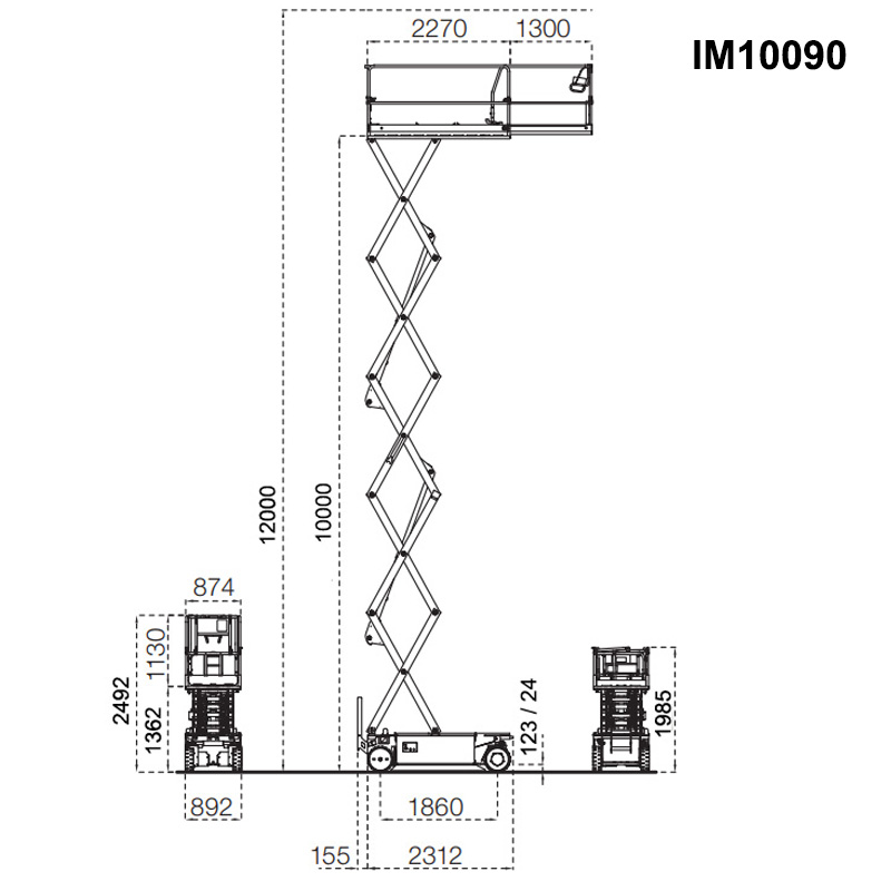 Platforma-nacela foarfeca de interior IM10090AC