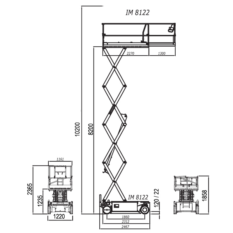 Platforma-nacela foarfeca de interior IM8122