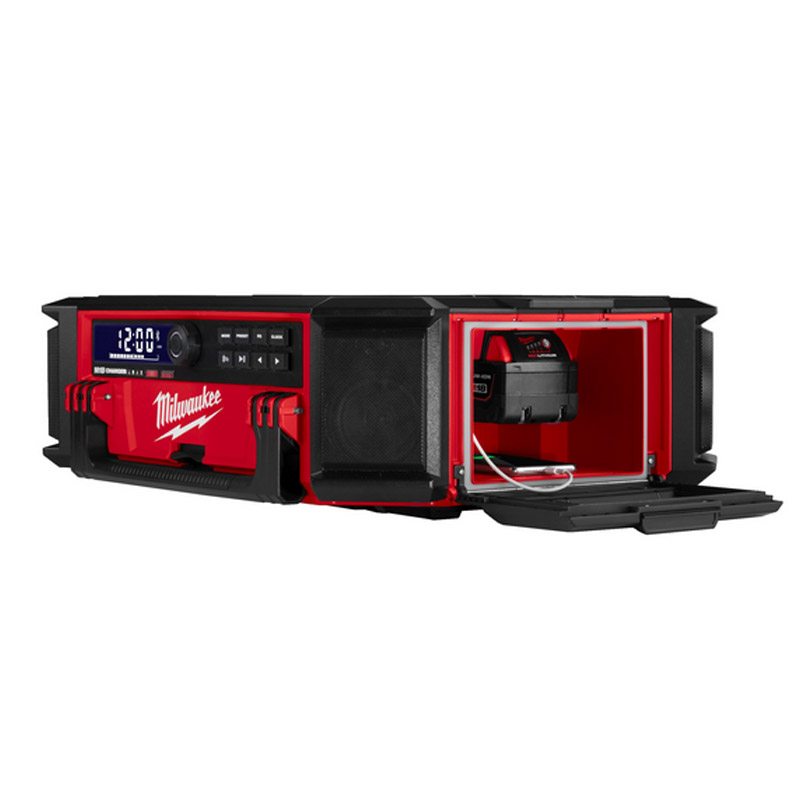 Radio santier cu dubla alimentare 220 V/18V, incarcator incorporat, SOLO, Milwaukee M18 PRCDAB