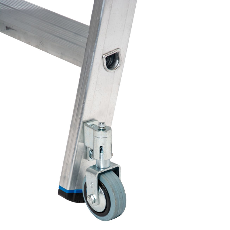Scara pentru rafturi cu mecanism de rulare superior pentru sina din teava tubulara, 6 trepte, inaltime maxima de lucru 2.7m Scara pentru rafturi cu mecanism de rulare superior pentru sina din teava tubulara, 6 trepte, inaltime maxima de lucru 2.7m