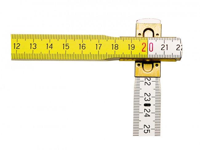 Metru pliabil din lemn de fag, 2m, alb-galben, STANLEY