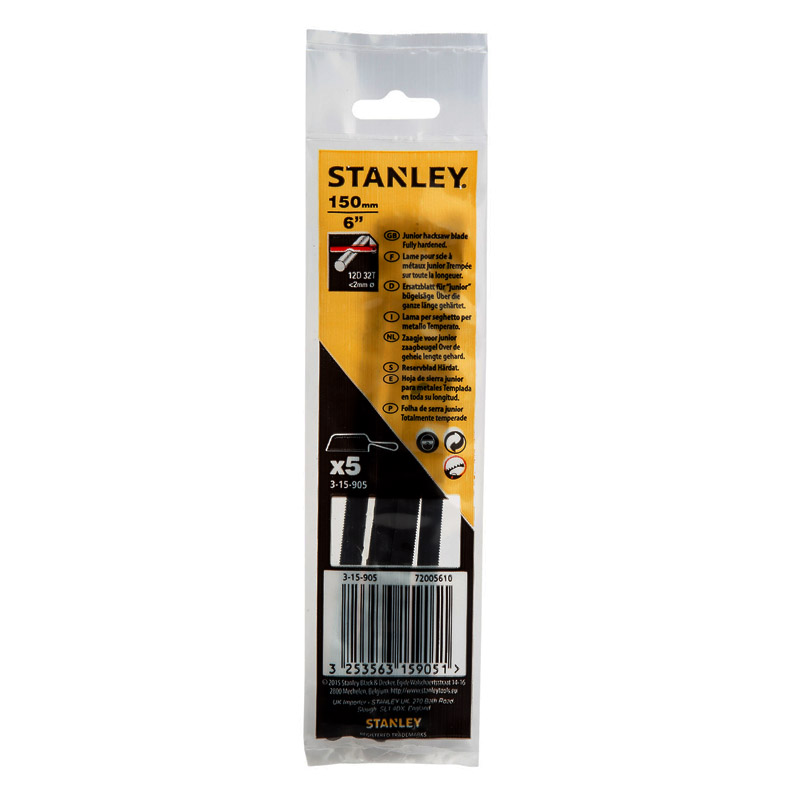 Set 5 lame de fierastrau, 150 mm, Stanley Junior