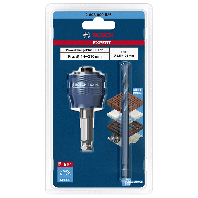 Adaptor carote BOSCH 2608900526, Expert Power Change Plus, coada hex., burghiu TCT