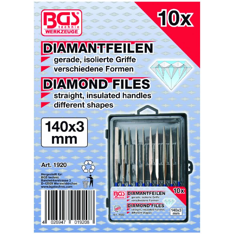 Set 10 pile diamantate 140mm