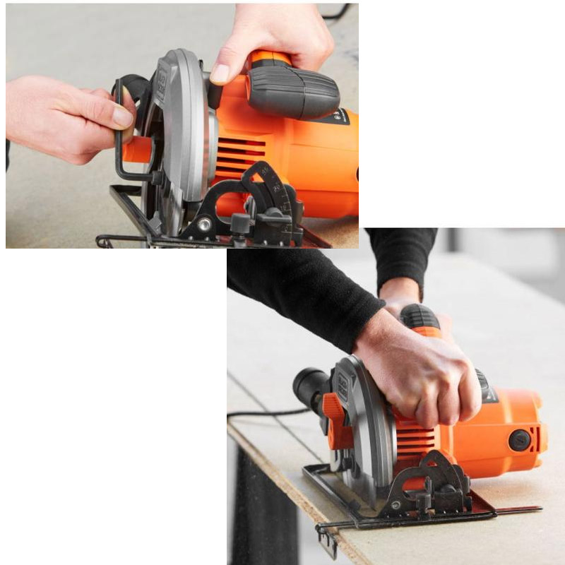 Circular saw CS1550 / 190 mm / 1500W, Black+Decker - Circular Saws