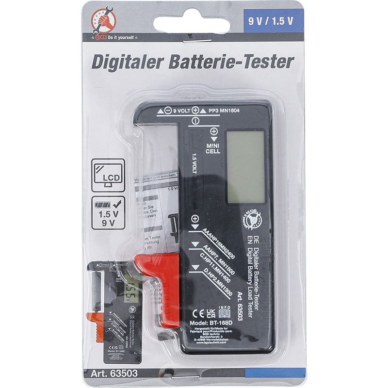 Tester digital baterii 1,5 - 9V