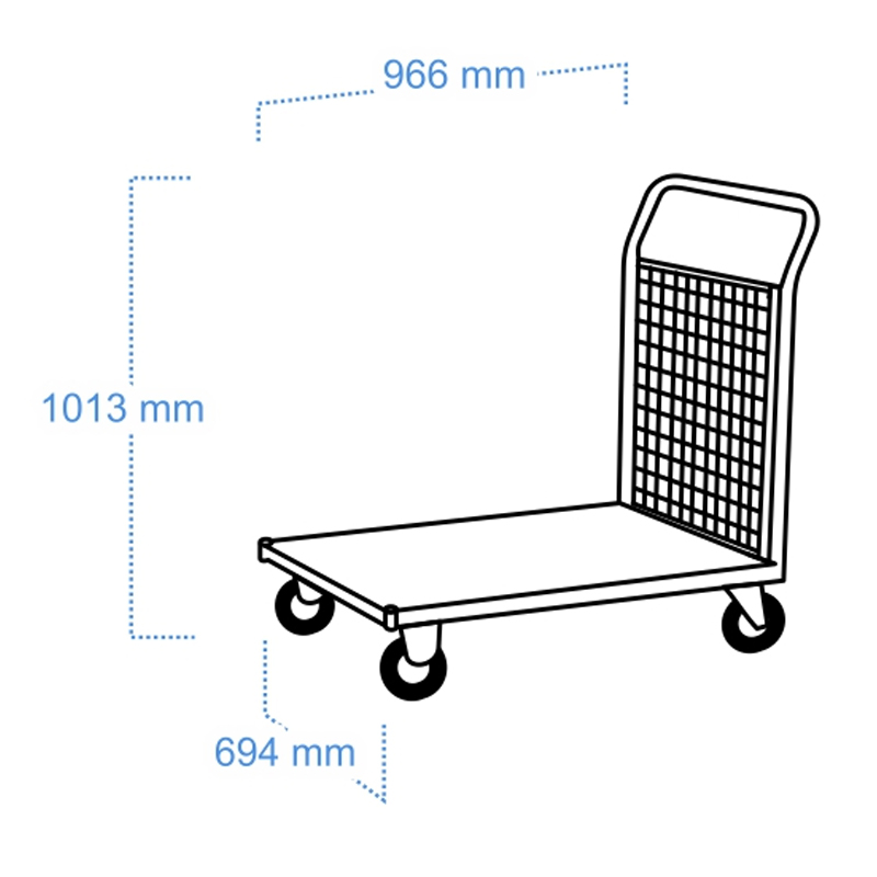 Carucior de transport, 1 polita, capacitate 300 kg