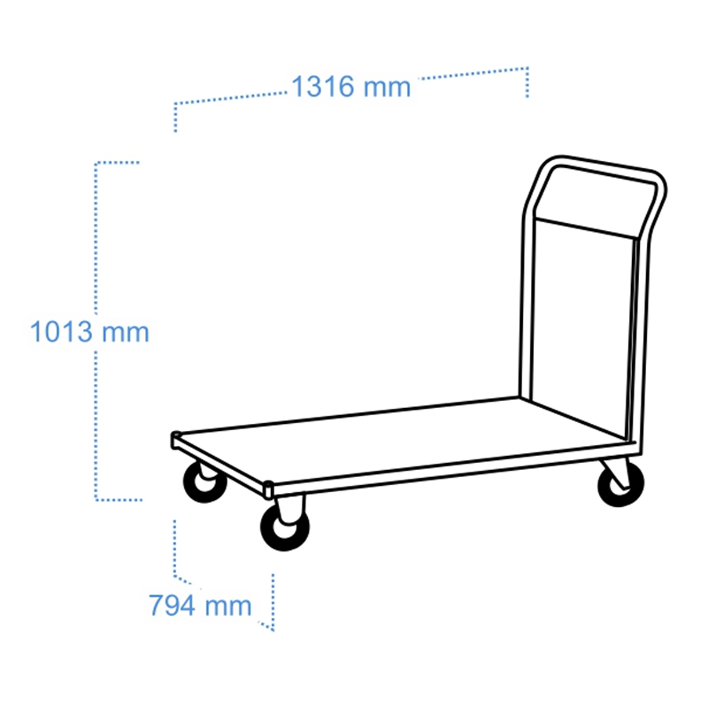 Carucior de transport mare, 1 polita, capacitate 300 kg