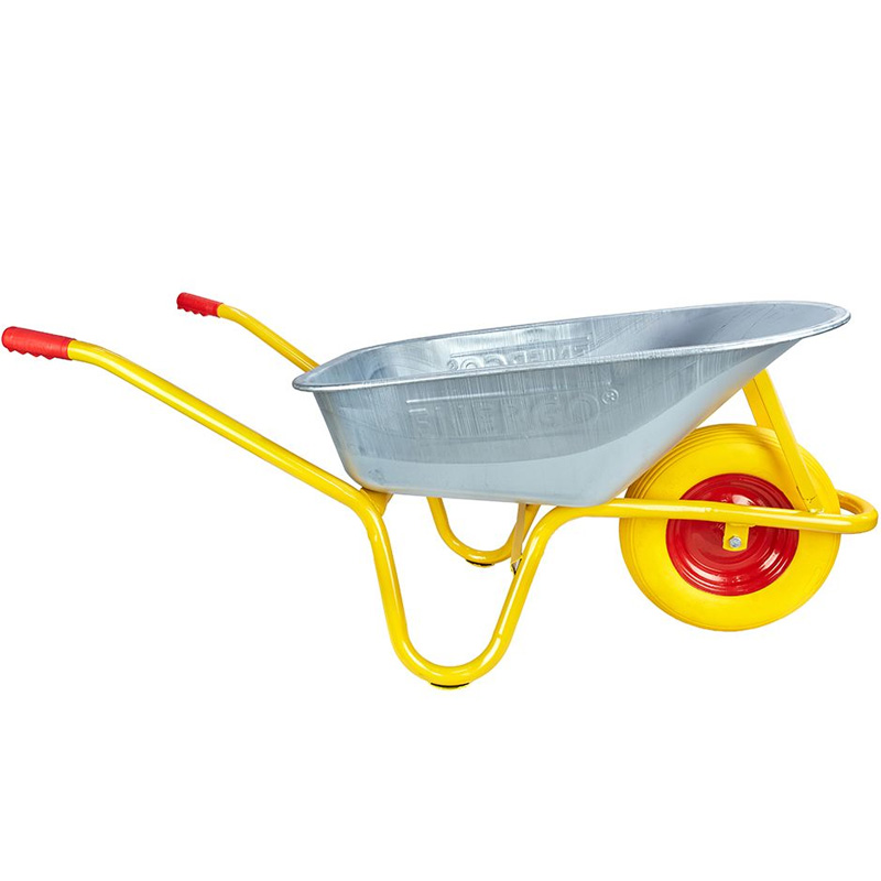 Roaba cuva metalica zincata Extra-Duty, 85l, roata plina poliuretan