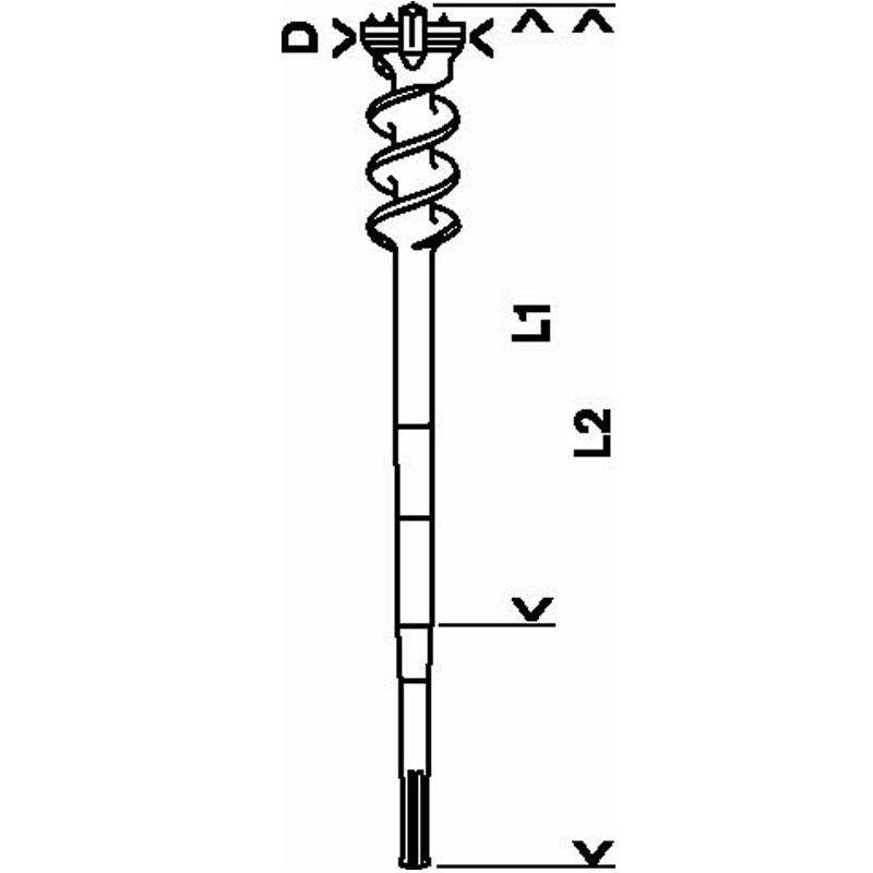 Burghiu strapungere SDS-Max 9, Break Through, 55x850x1000 mm