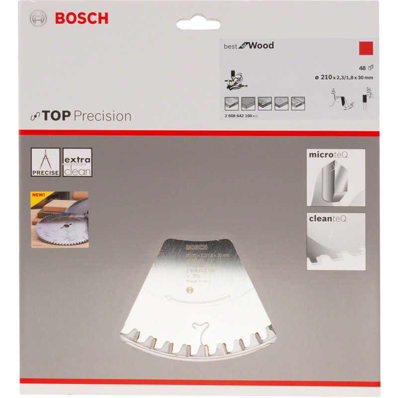 Disc placat pentru circular, 210 x 30 mm, 48 dinti, Top Precision Best for Wood