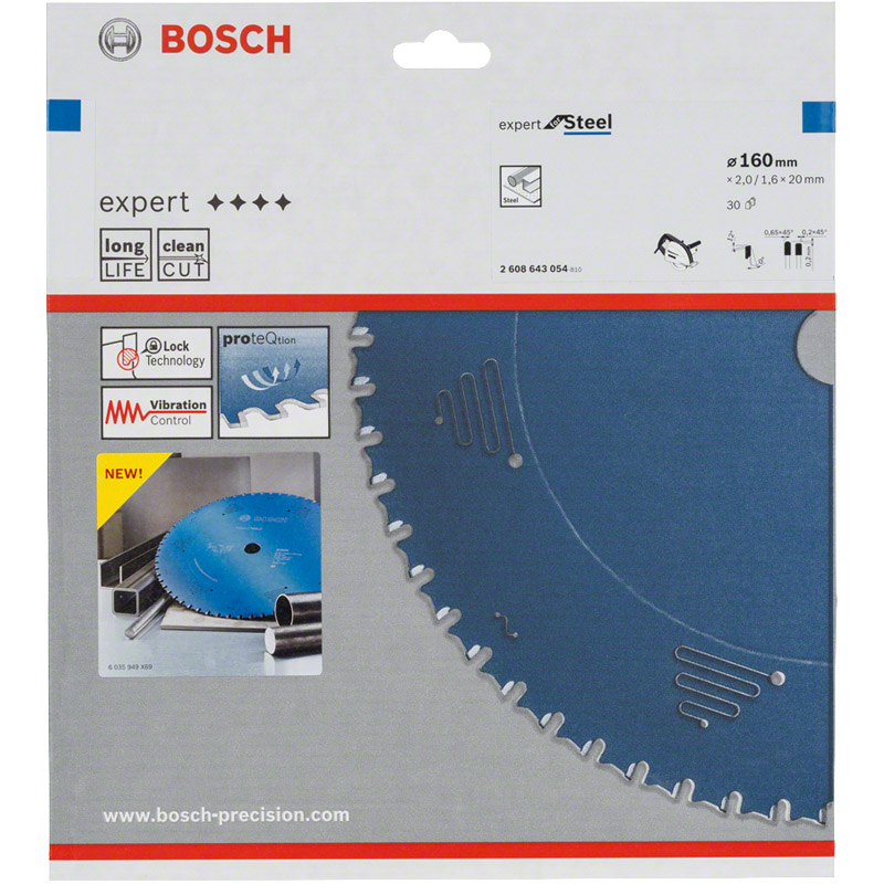 Disc placat pentru circular, 160 x 20 mm, 30 dinti, Otel Expert