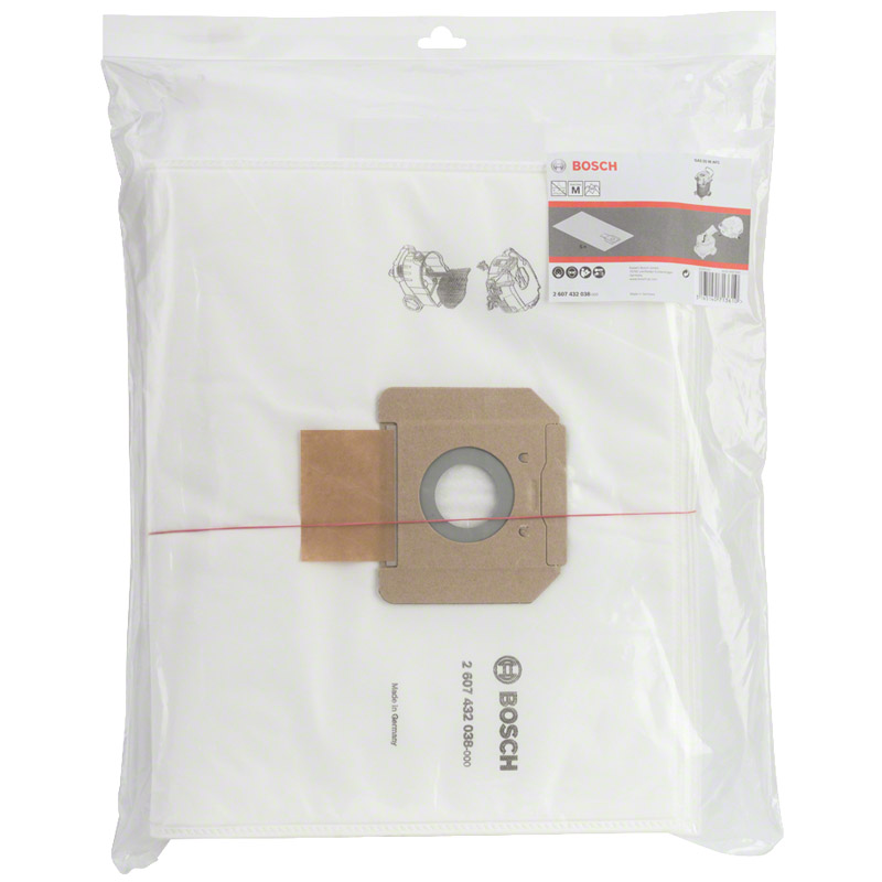 Set 5 saci filtranti din postav (material netesut) pentru aspiratoarele uscat/umede GAS 55 M