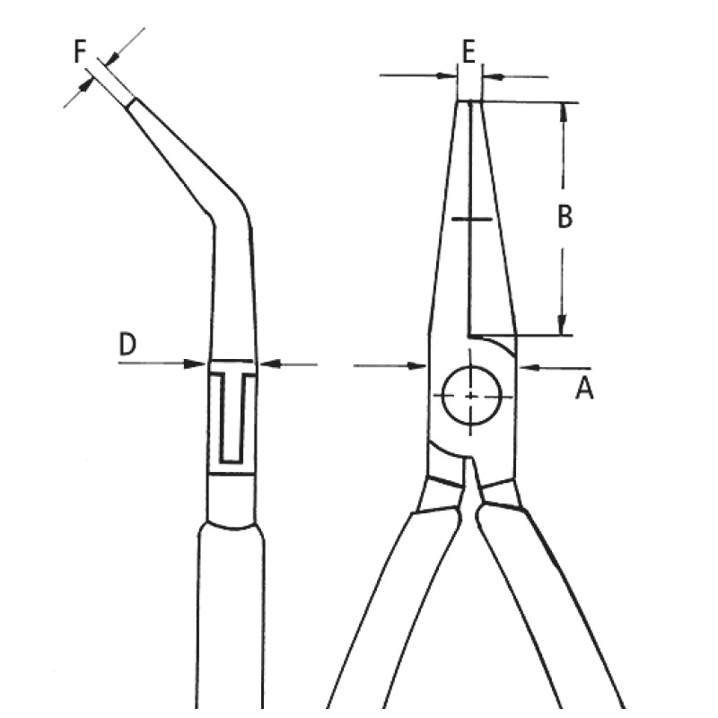 Cleste (patent) cu varf lung, semirotund, pentru electricieni, 145 mm