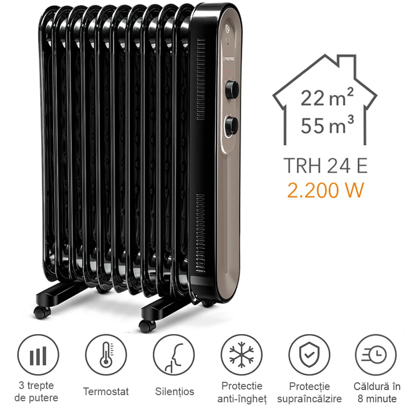 Radiator (calorifer) pe ulei Design TRH 24E, 2200W