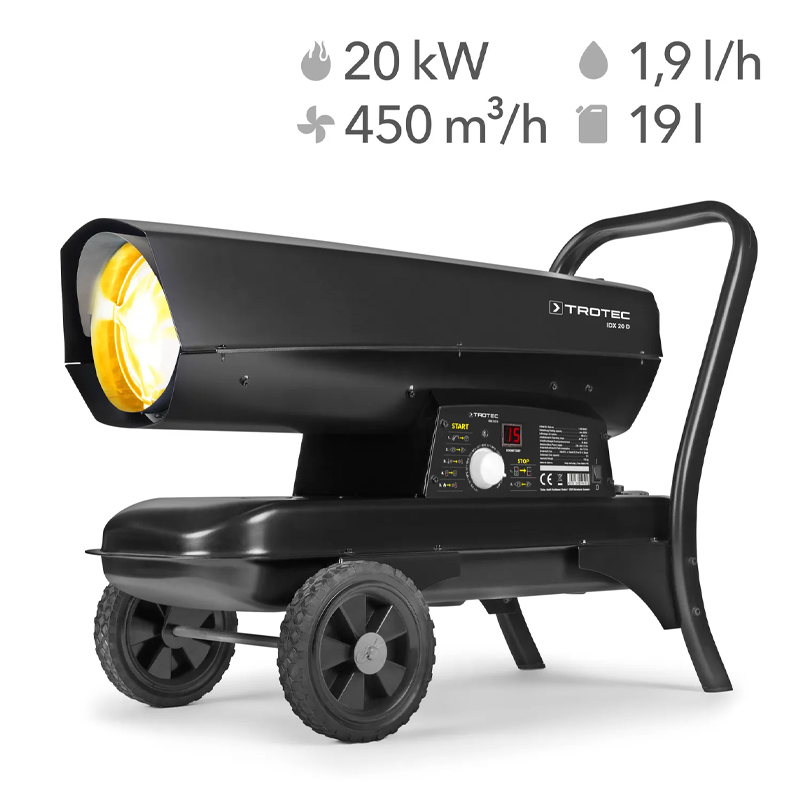 Incalzitor cu motorina cu ardere directa TROTEC IDX 20 D - 20 kW