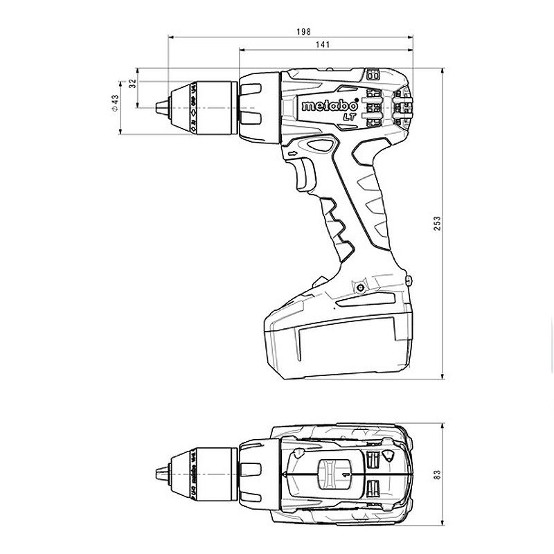 Masina de gaurit/insurubat cu 2 acumulatori LiHD 18V 4Ah, tip BS18LT