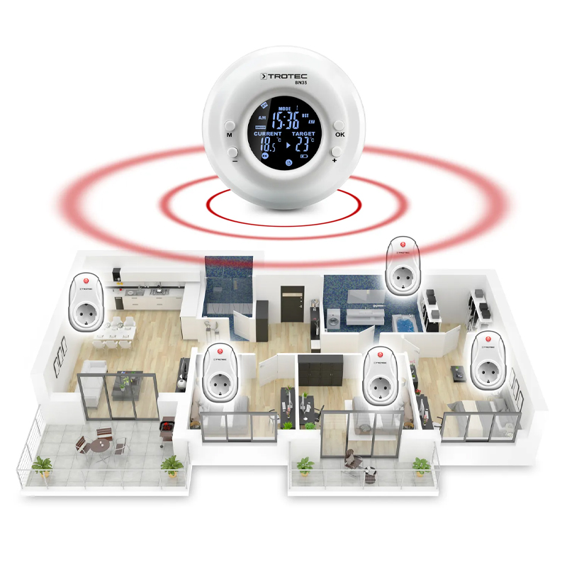 Priza cu termostat wireless, tip BN35, Trotec