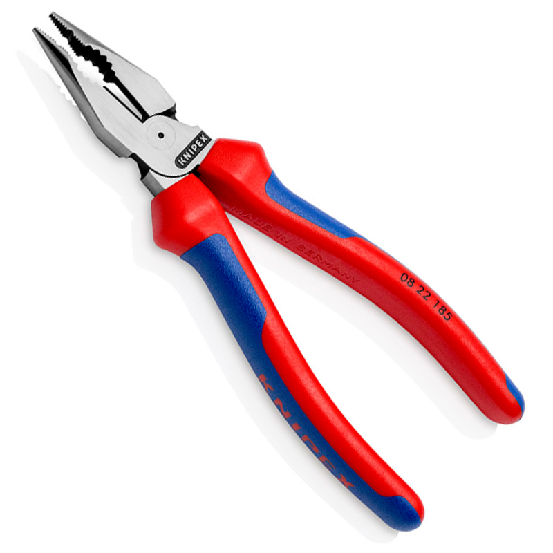 Cleste combinat cu varf semirotund, 185 mm, Knipex