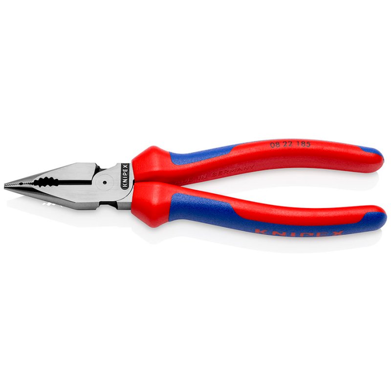 Cleste combinat cu varf semirotund, 185 mm, Knipex