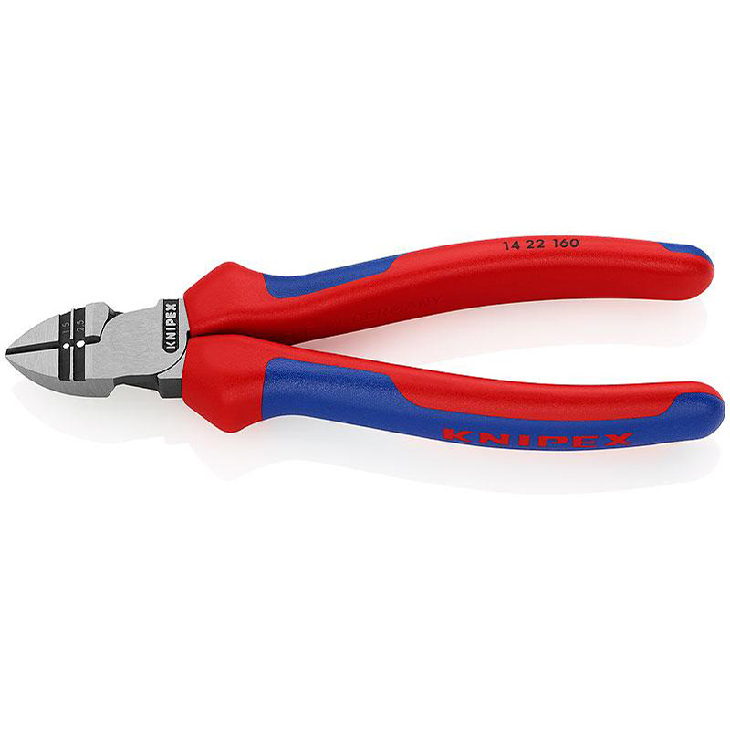 Cleste cu taietura in diagonala pentru dezizolat, Knipex, 1.5 - 2.5 mm², 160 mm